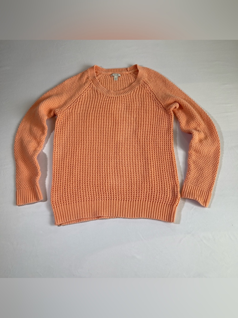 Sonoma Peach Crewneck Knit Sweater